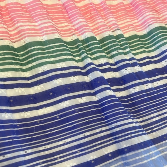 Vilagallo Eveline Midi Shirtdress Colorful Striped Button Front. lined - Picture 12 of 12